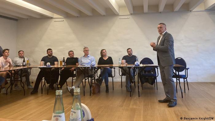 Martin Kummer, Vorsitzender der Thüringischen Deutsch-Russischen Freundschaftsgesellschaft, sprach in Erfurt vor CDU-Mitgliedern